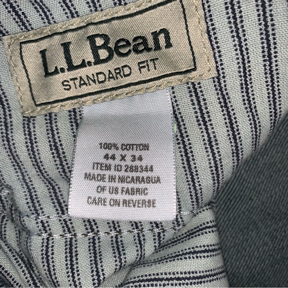 LL Bean standard fit dark wash cotton denim Sz44x34 jeans - Picture 6 of 6